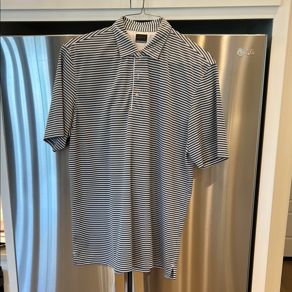Greg Norman Collection Black and White Polo Shirt